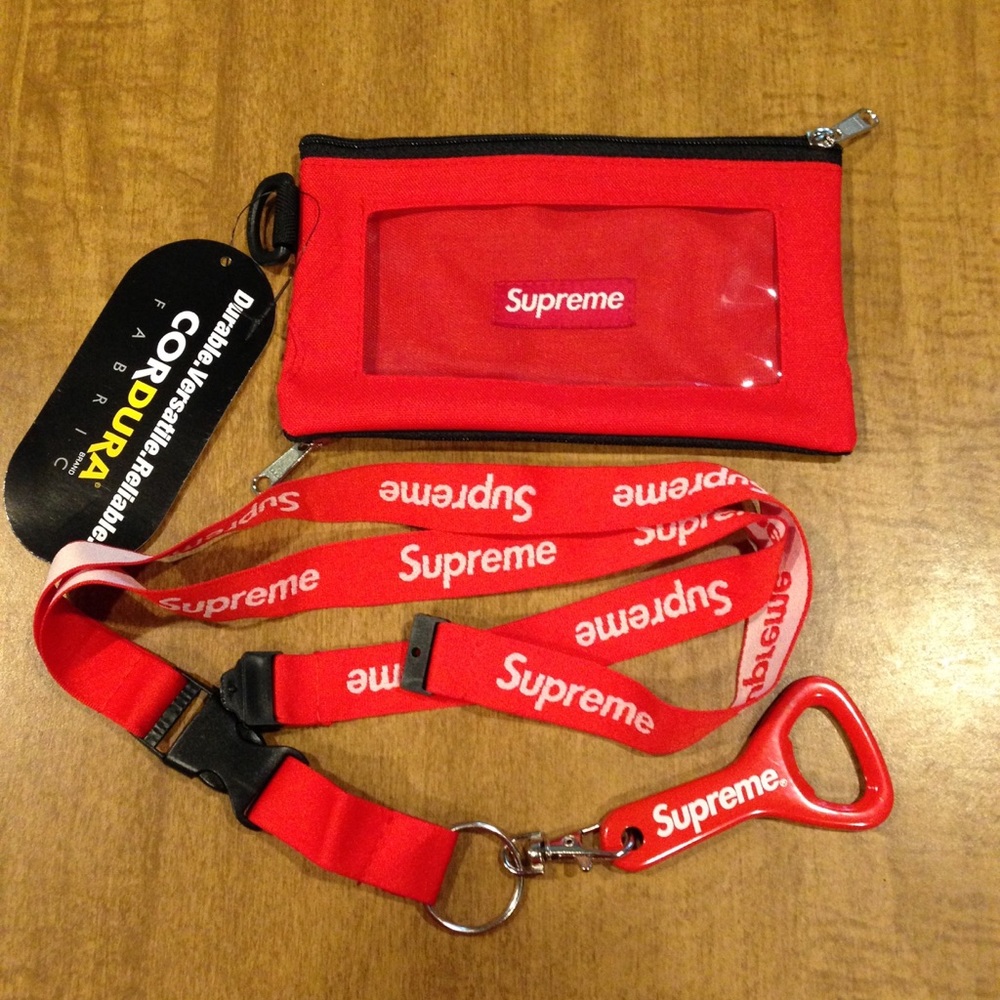 Supreme Mobile Pouch & Lanyard Red Bottle Opener